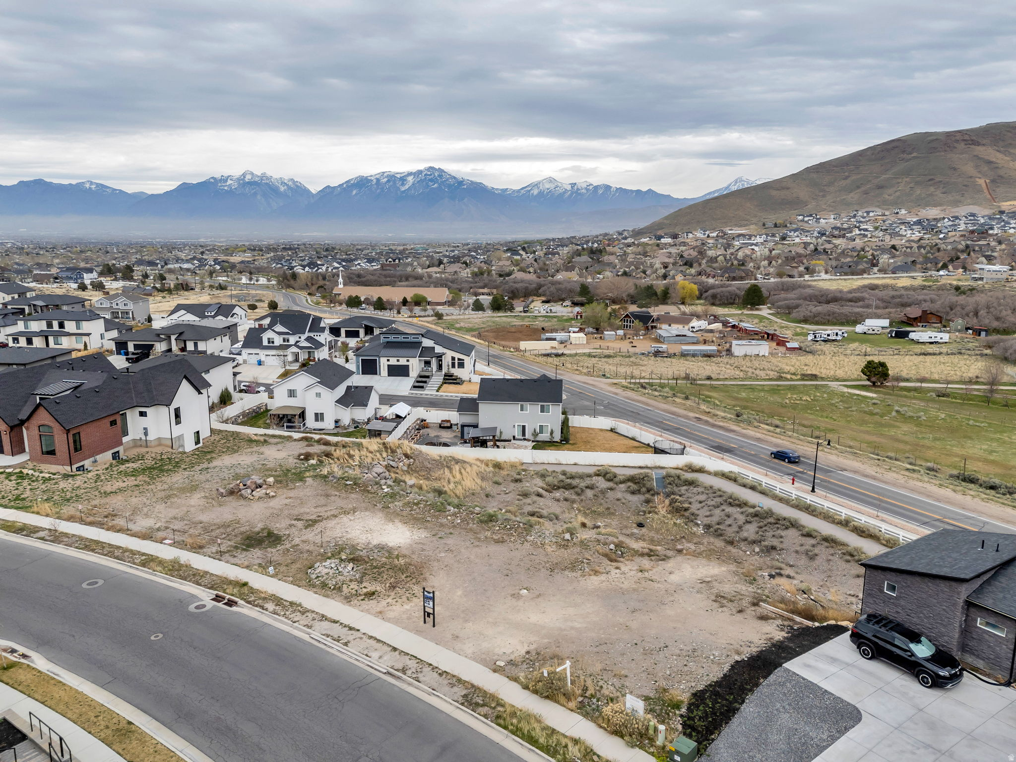 Mountain views looking west from the homesite
